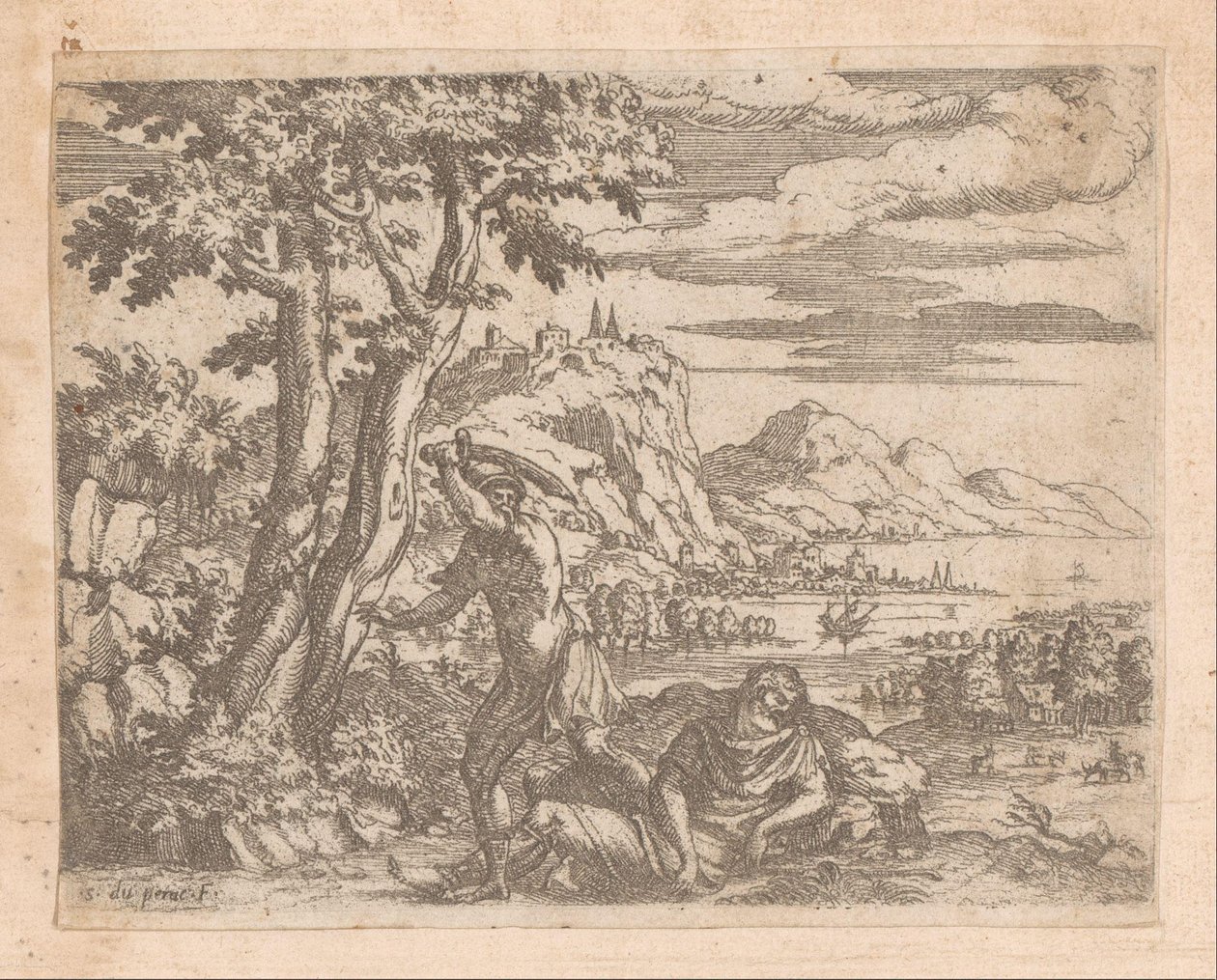 Paysage avec Jupiter et Io - Etienne Duperac
