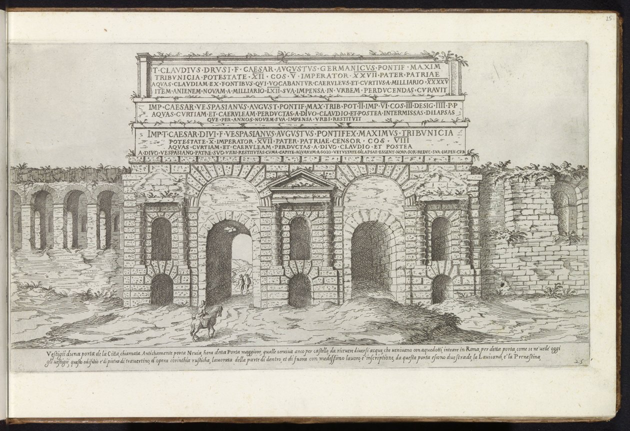 Porta Maggiore à Rome - Etienne Duperac