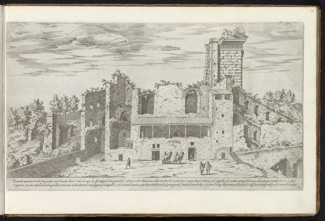 Ruines sur le Quirinal à Rome - Etienne Duperac