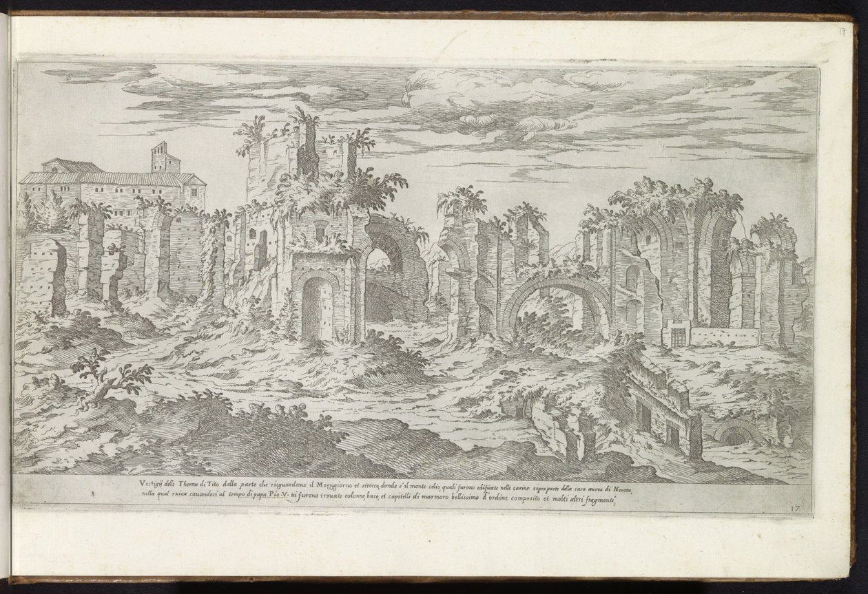 Ruines des Thermes de Titus à Rome - Etienne Duperac