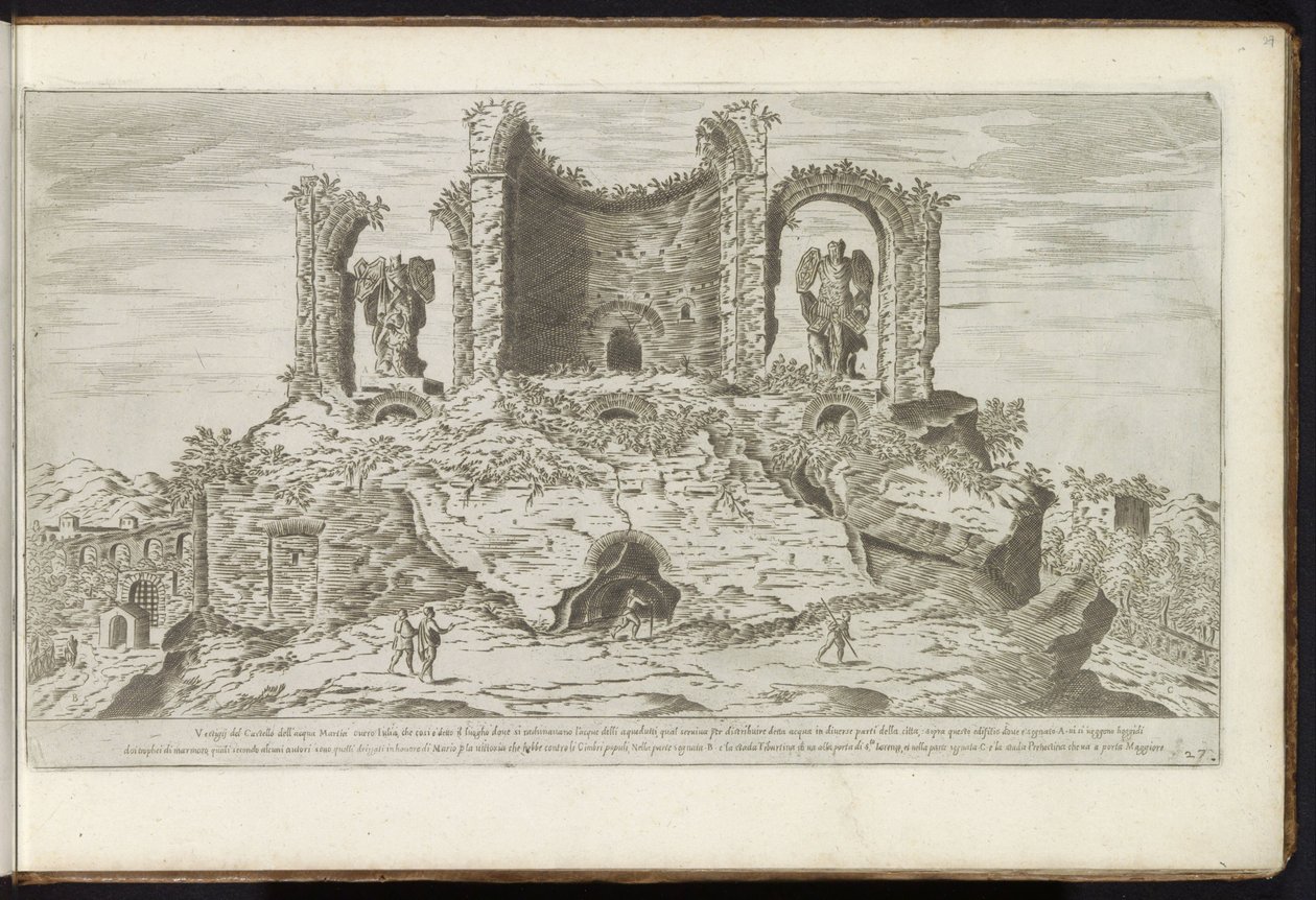 Ruines des Trophées de Marius à Rome - Etienne Duperac