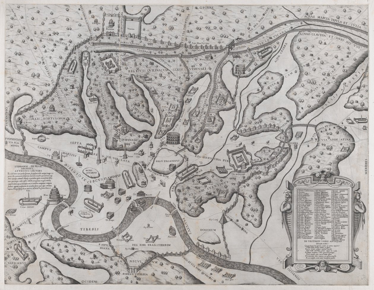 Speculum Romanae Magnificentiae : Rome antique et ses collines, depuis l