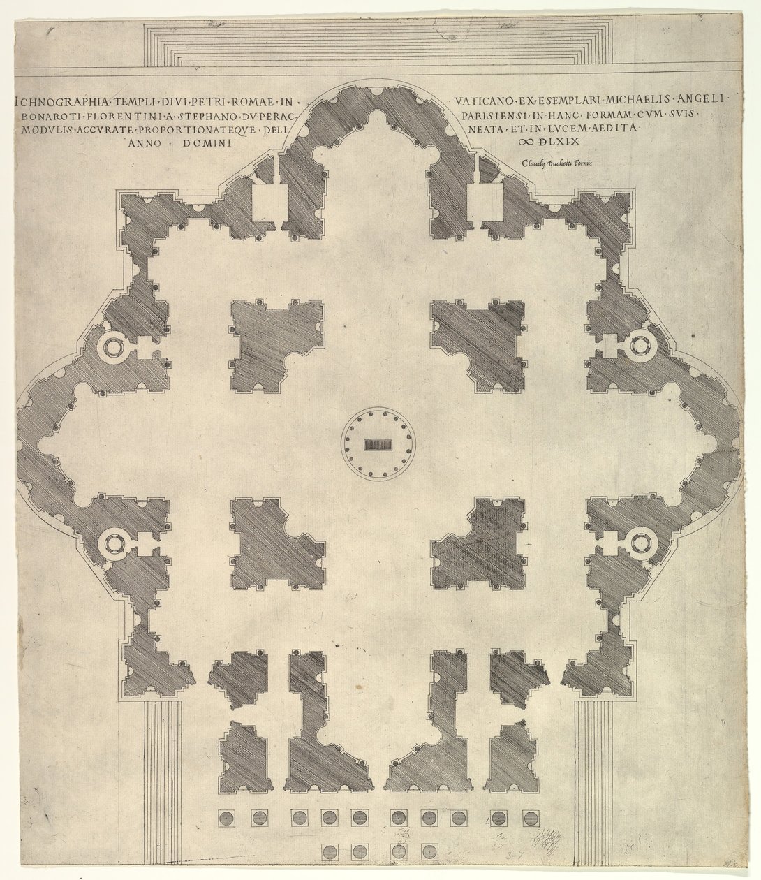 Speculum Romanae Magnificentiae: Plan de Saint-Pierre - Etienne Duperac