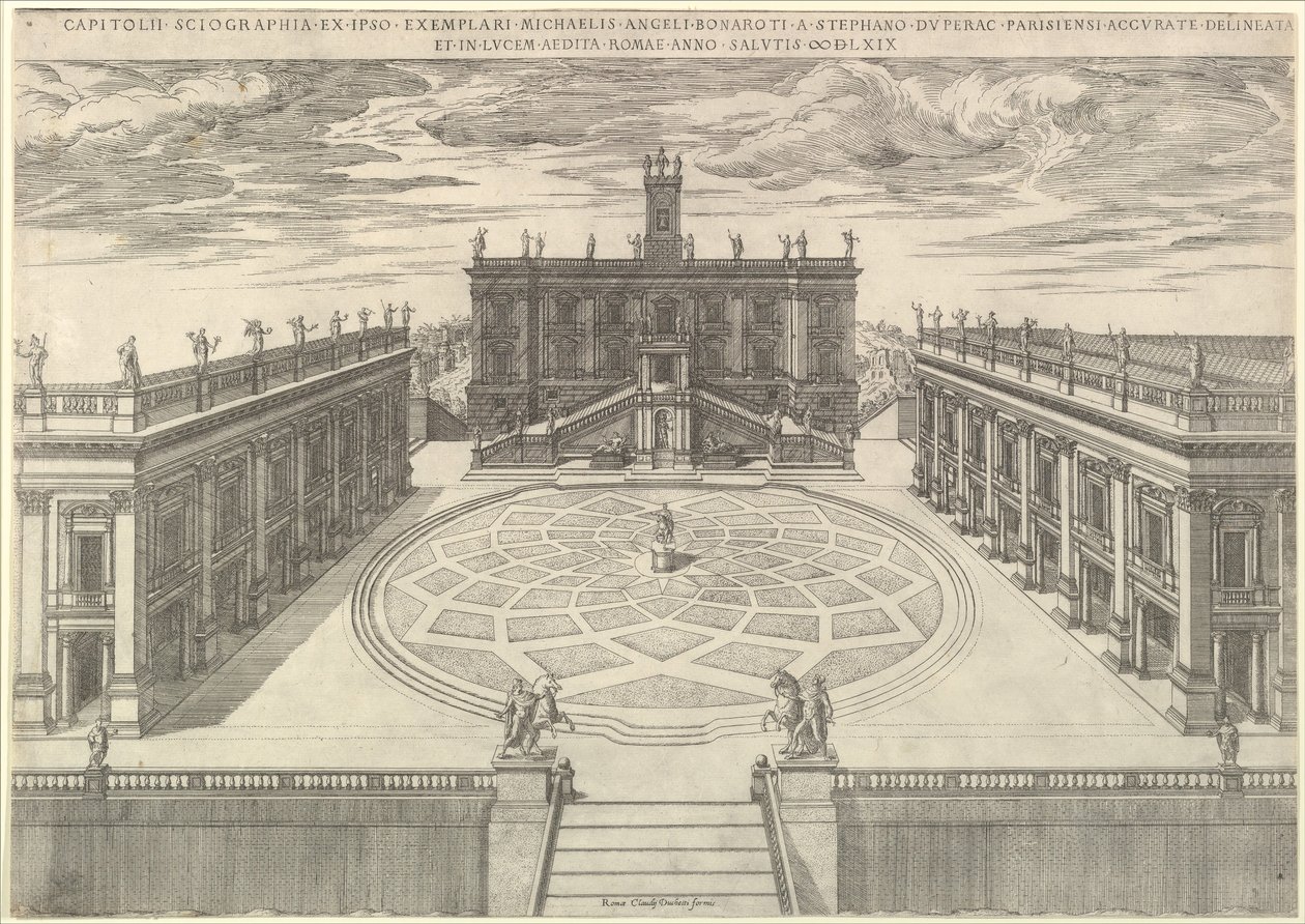Speculum Romanae Magnificentiae: Vue du Capitole romain, 1569 - Etienne Duperac