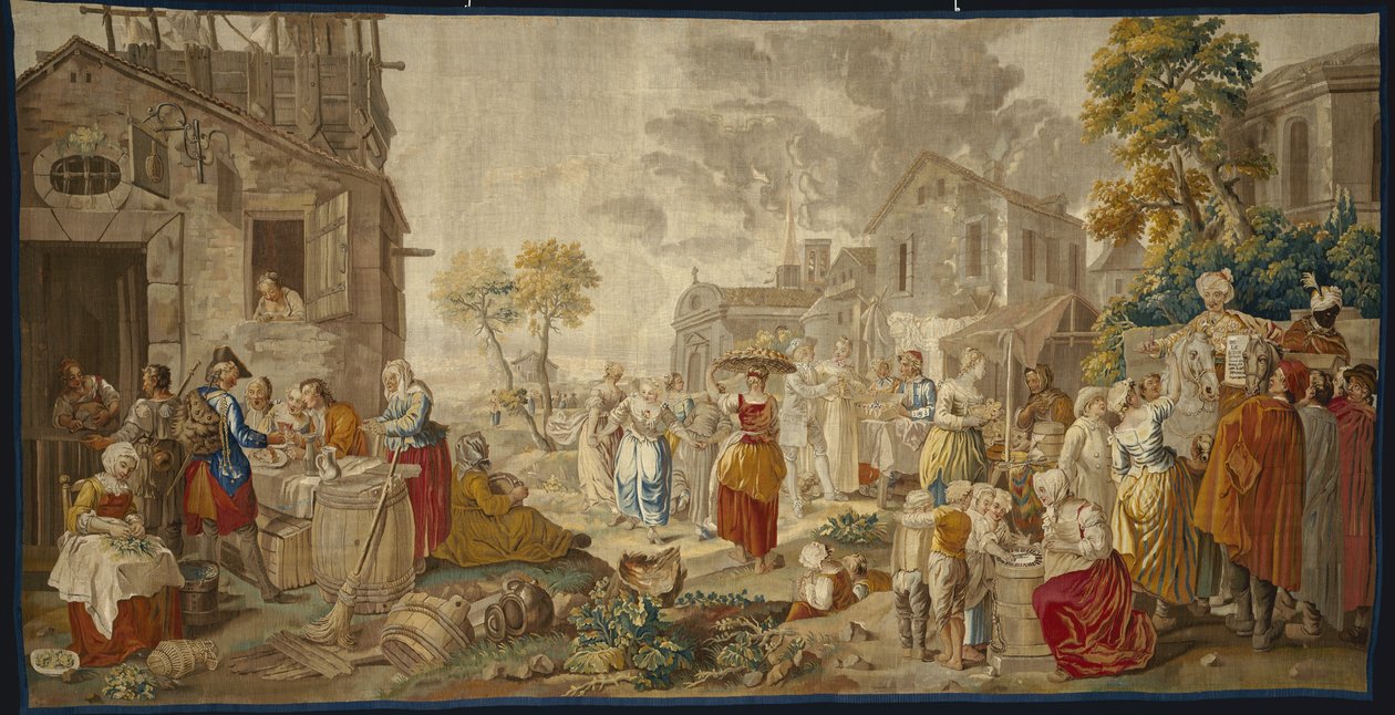 Le Marché en Plein Air, des Fêtes Villageoises, 1775-89 - Étienne Jeaurat