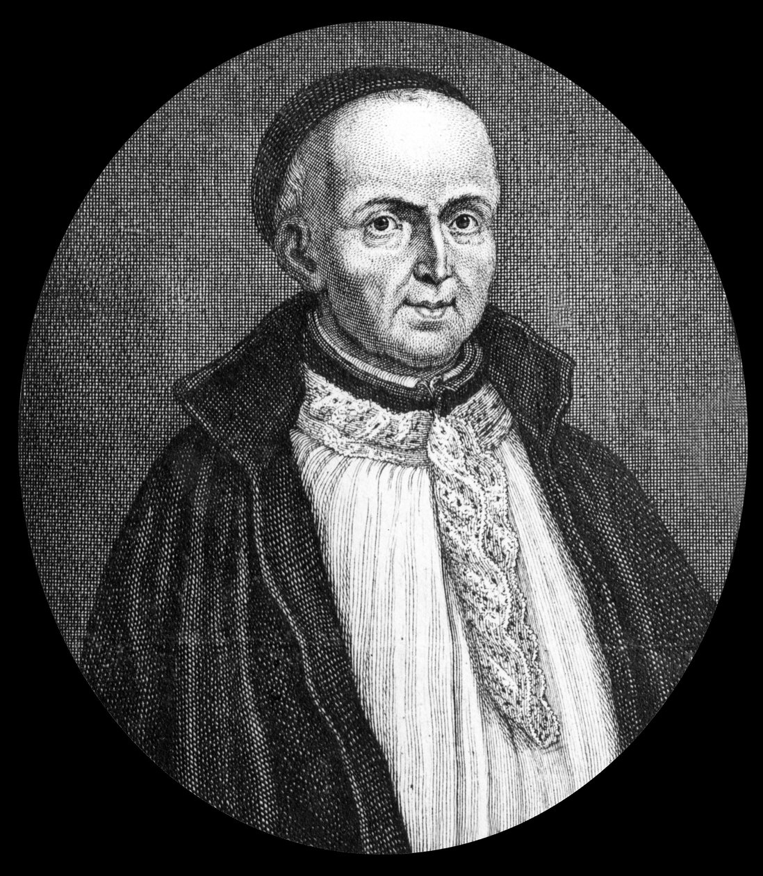 Michel Le Tellier (1643-1719) théologien français, jésuite, confesseur de Louis XIV, gravure - Etienne Jehandier (after) Desrochers