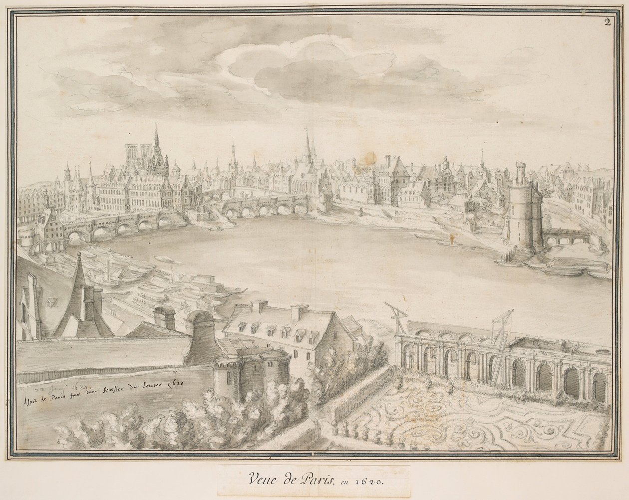 Veue de Paris, en 1620 - Etienne Martellange