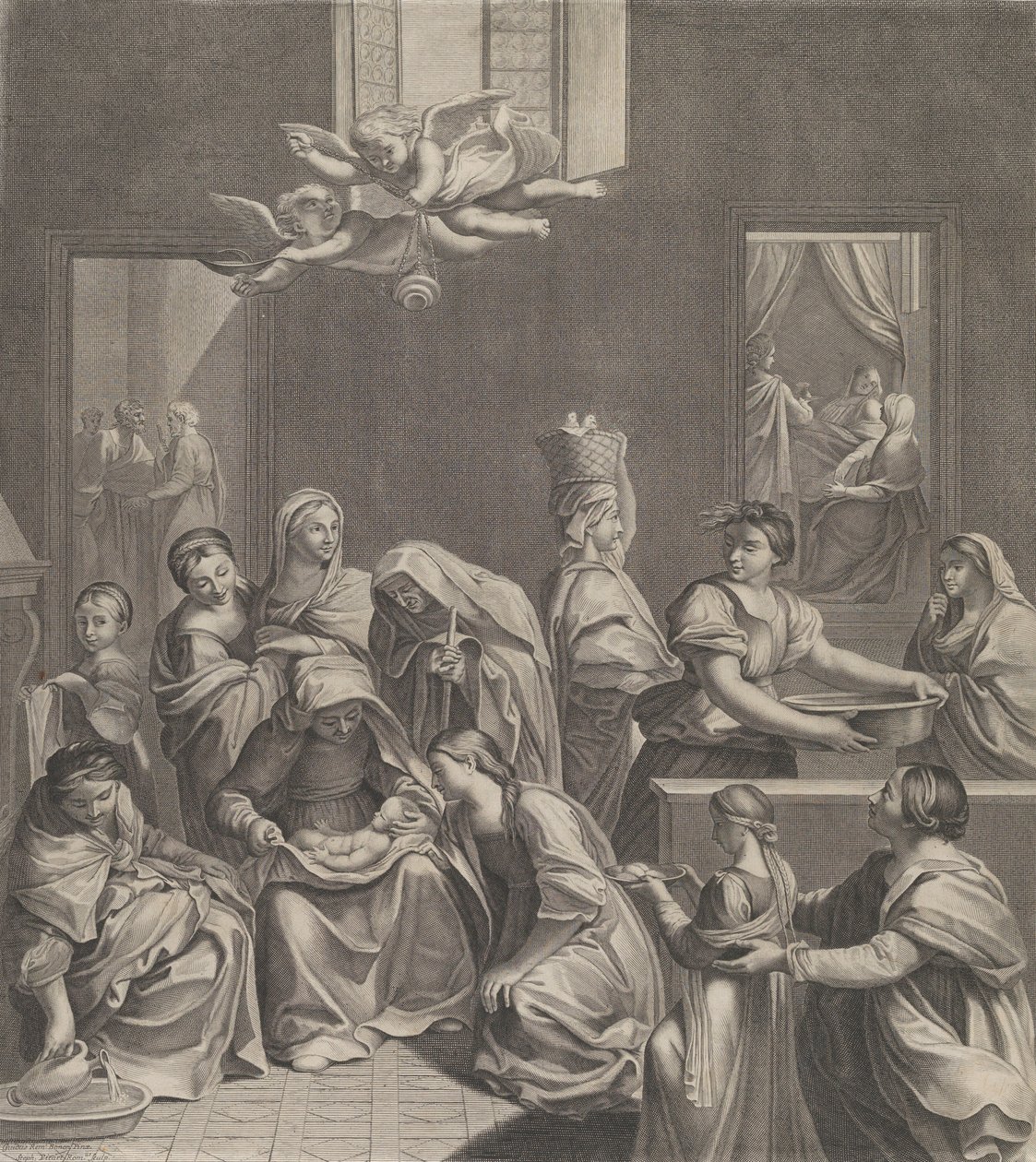 La naissance de la Vierge (détail) - Etienne Picart