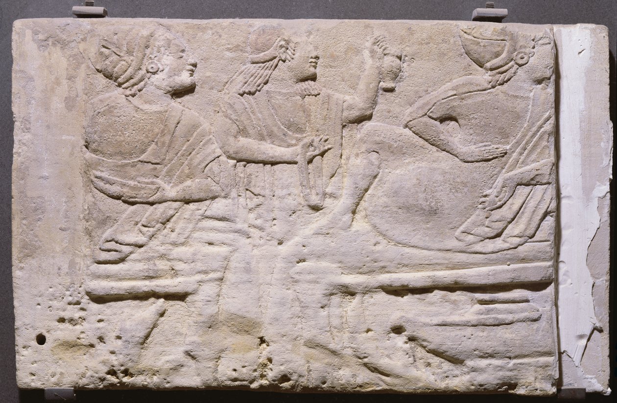 Cippi montrant un banquet - Etruscan