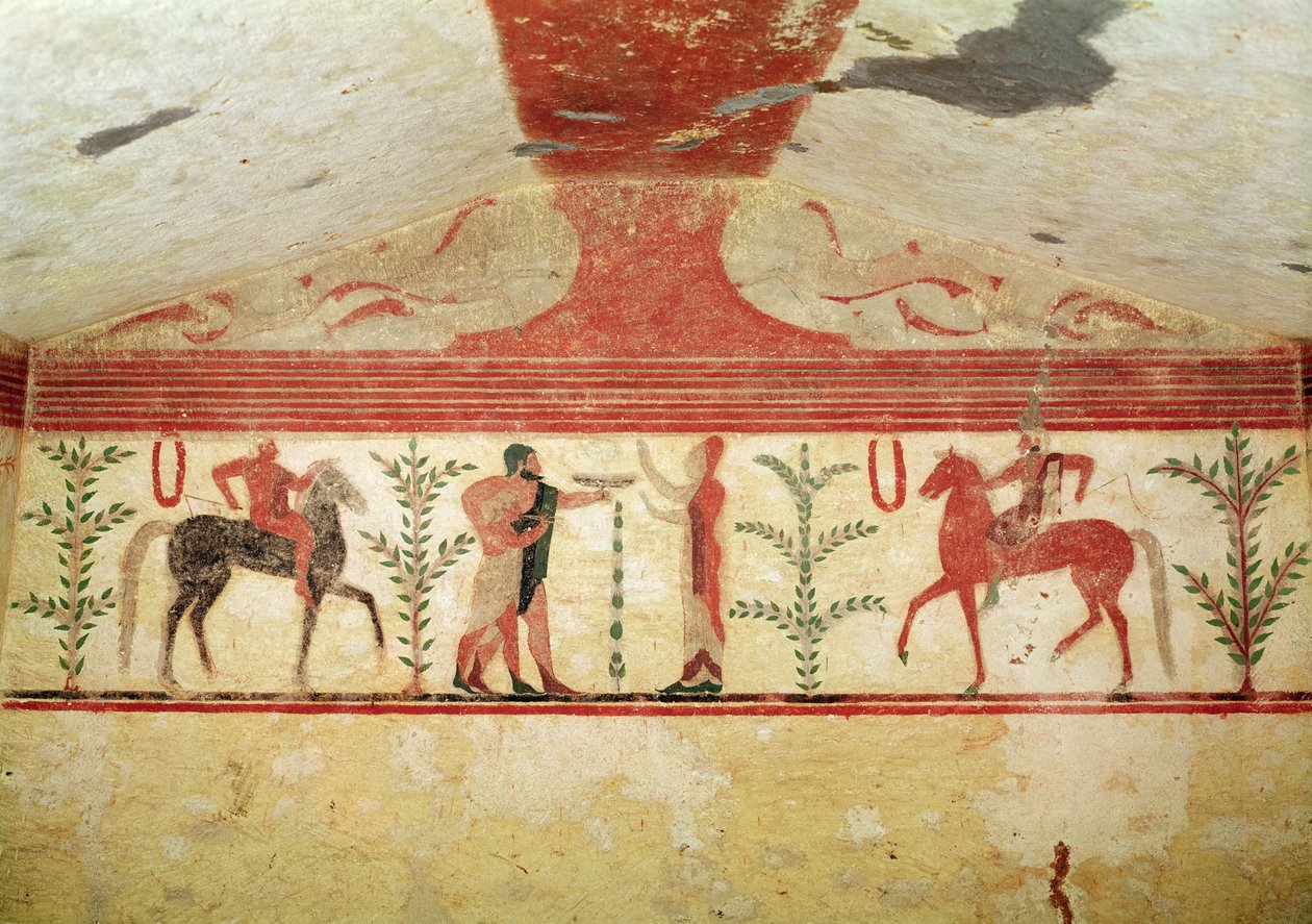 Vue du mur arrière, tombeau du Baron, vers 500 av. J.-C. - Etruscan