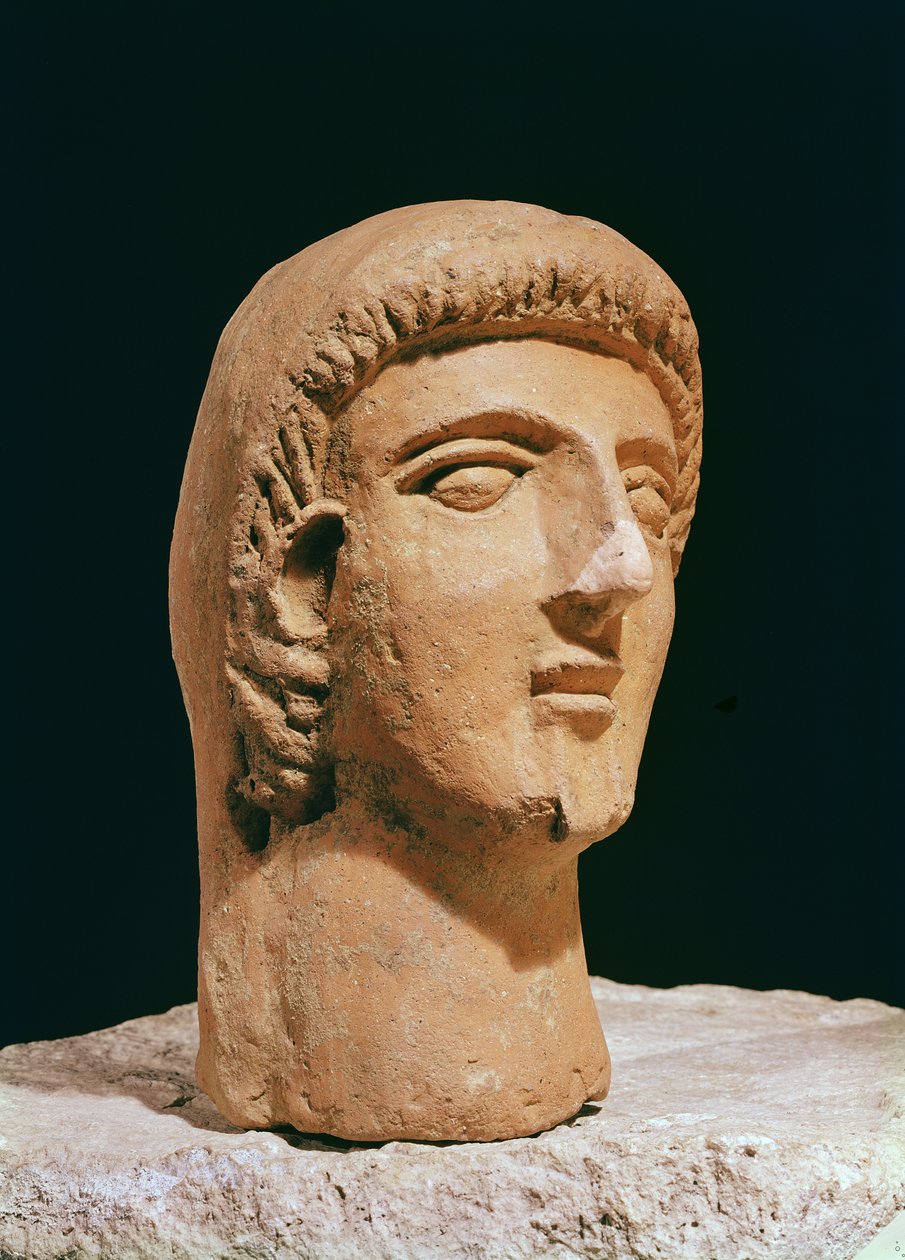 Tête votive (terre cuite) - Etruscan