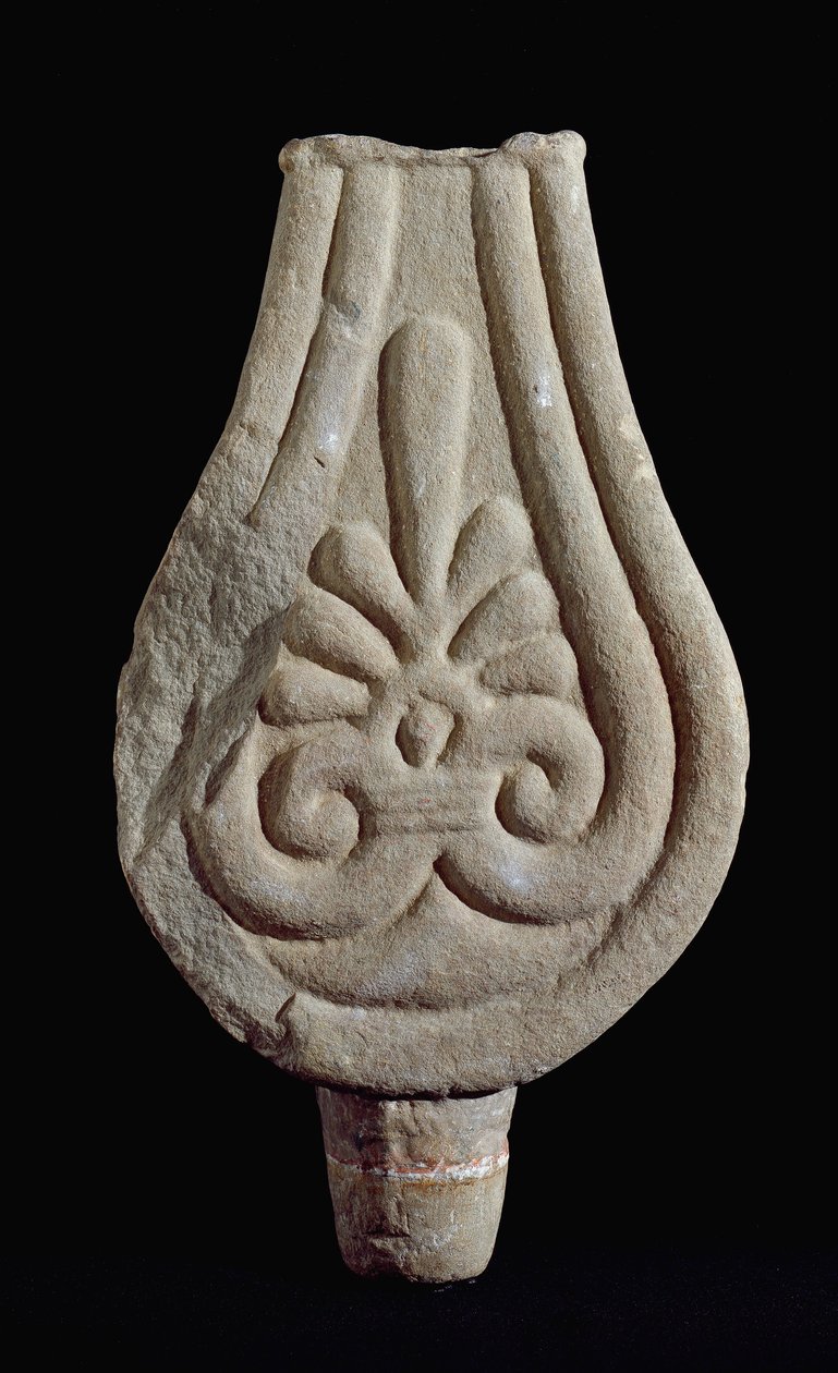 Civilisation étrusque : stèle de Fiesole en grès de Sesto Fiorentino Italie. 550-500 av. J.-C. Florence, Museo Archeologico - Etruscan