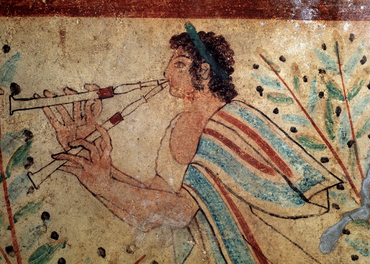Flûtiste. Détail d
