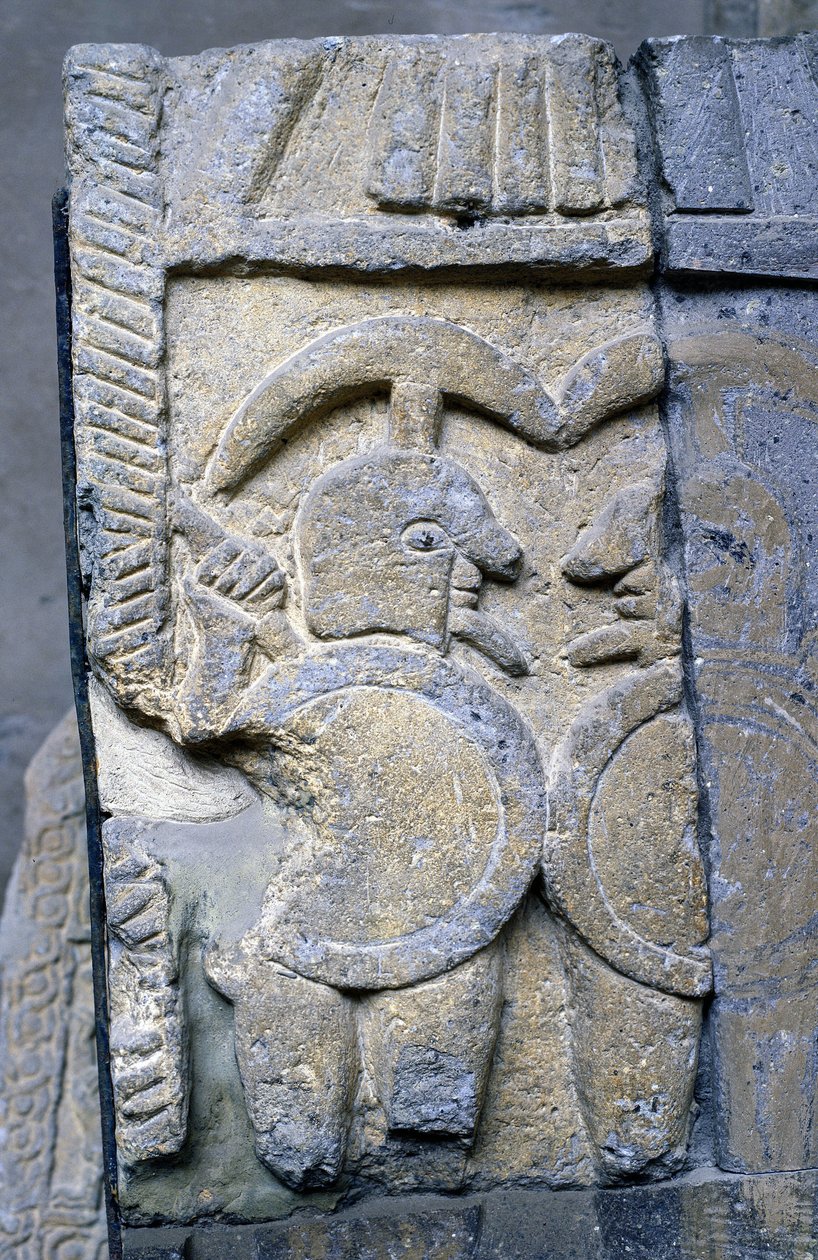 Guerrier étrusque sur un sarcophage du Musée National de Tarquinia. - Etruscan Etruscan