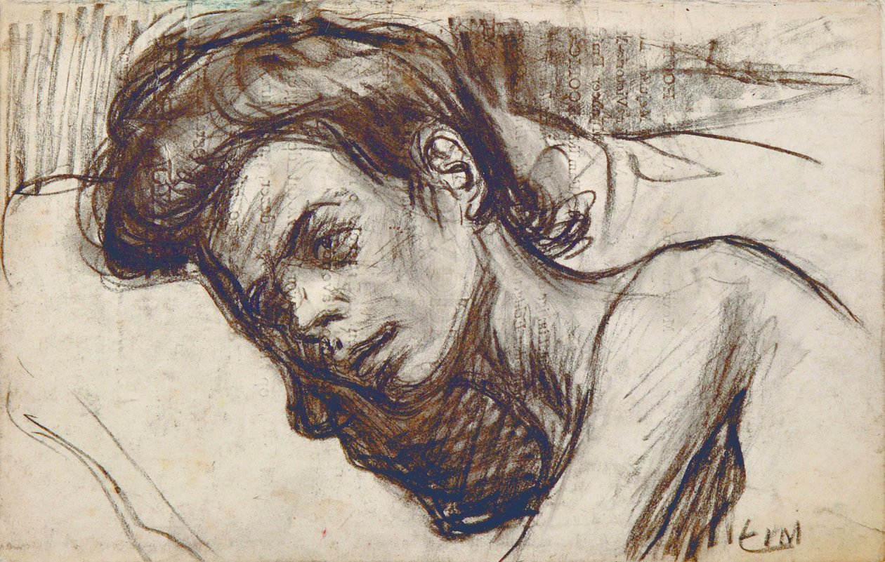 Augustine malade (portrait final) - Eugeen van Mieghem