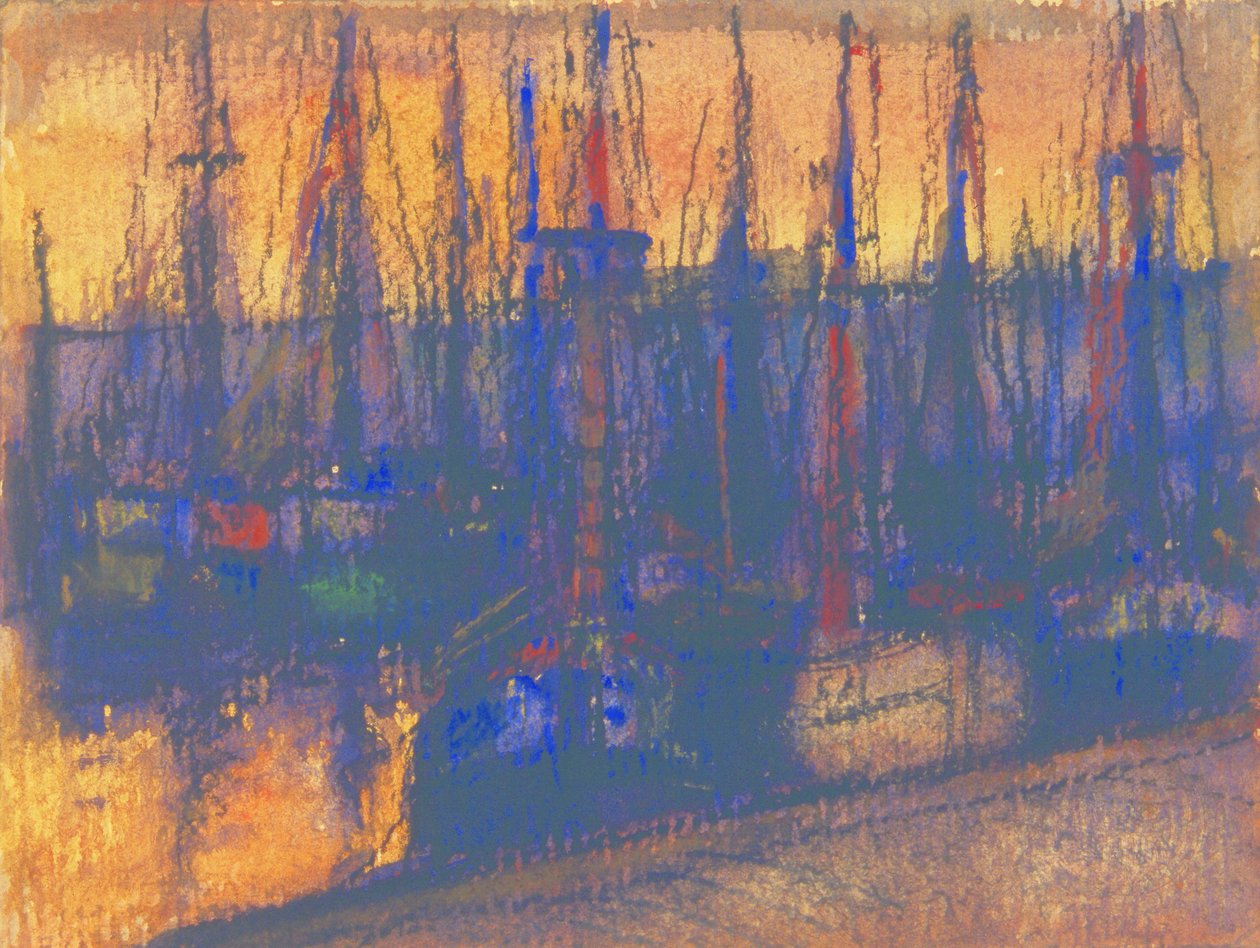 Bateaux de pêche dans le port de Blankenberge - Eugeen van Mieghem