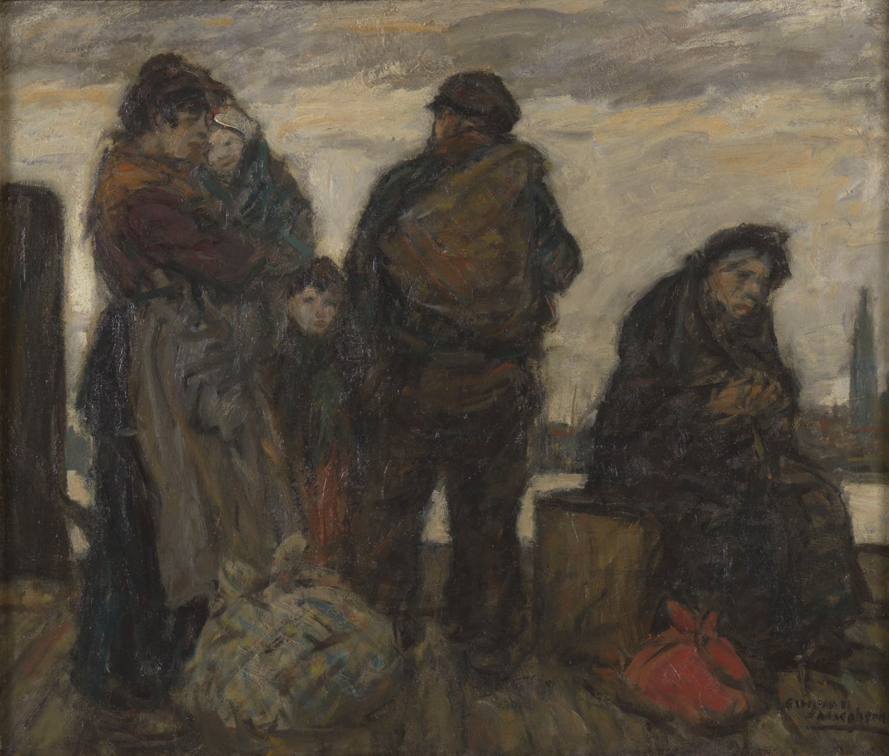 Le retour à la maison (avec mère Van Mieghem) - Eugeen van Mieghem