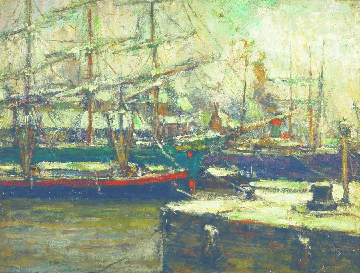 Hiver dans le port - Eugeen van Mieghem