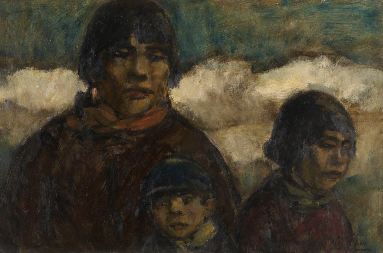 Femme et enfants au port - Eugeen van Mieghem
