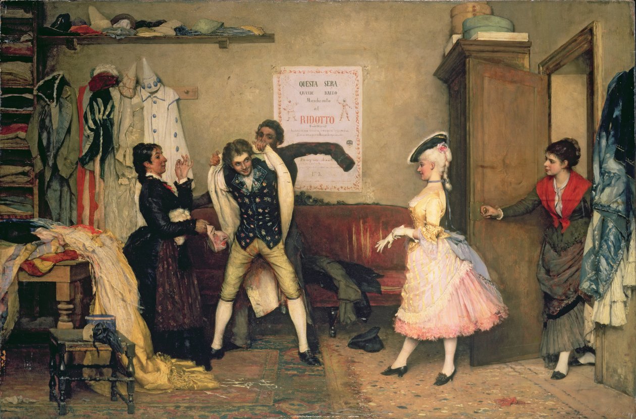 Préparation pour le bal masqué - Eugen von Blaas