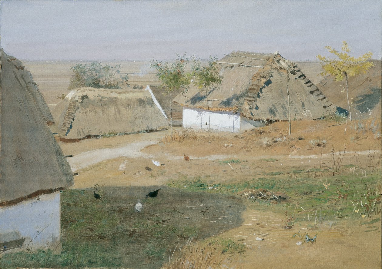 Scène de village - Eugen Jettel