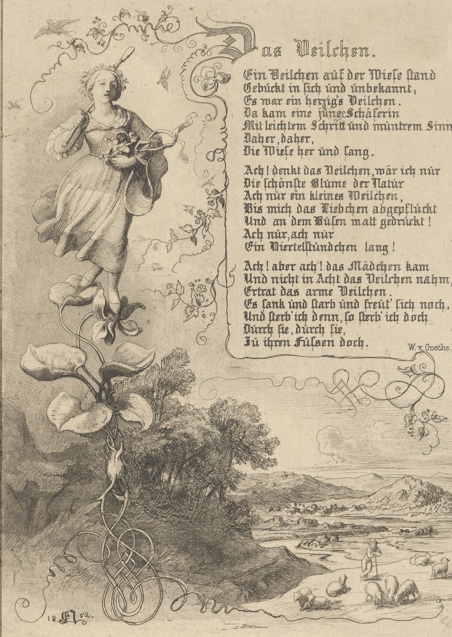 Nénuphar, Violette, Roi de Thulé, la vengeance des fleurs, 1852 - Eugen Napoleon Neureuther
