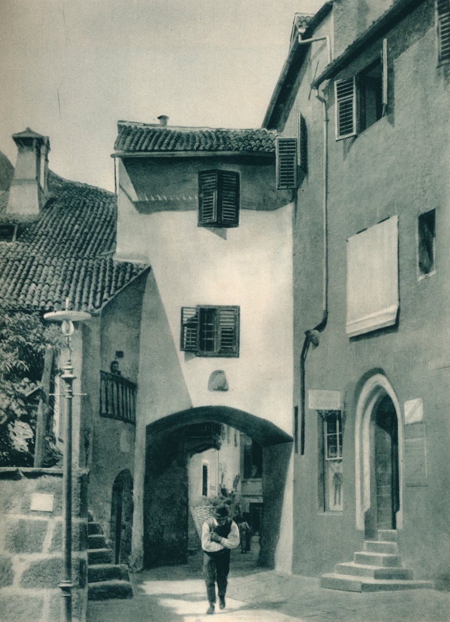 Une rue tranquille, Merano, Tyrol du Sud, Italie, 1927 - Eugen Poppel