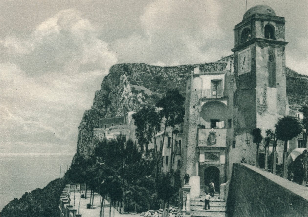 Église sur le rivage, Capri, Italie, 1927 - Eugen Poppel