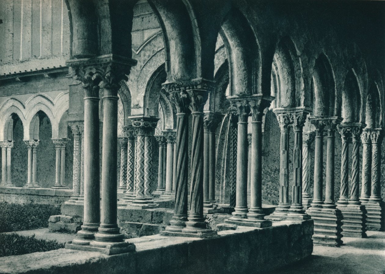 Cloîtres du monastère bénédictin, Monreale, Sicile, Italie, 1927 - Eugen Poppel