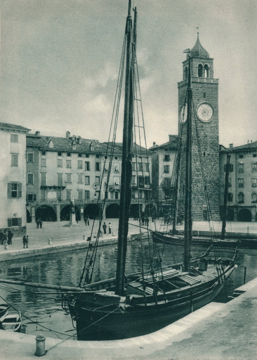 Port et Torre Apponale, Riva del Garda, Italie, 1927 - Eugen Poppel
