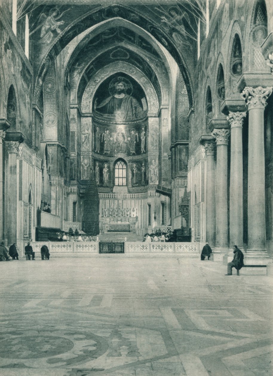 Intérieur de la cathédrale de Monreale, Sicile, Italie, 1927 - Eugen Poppel