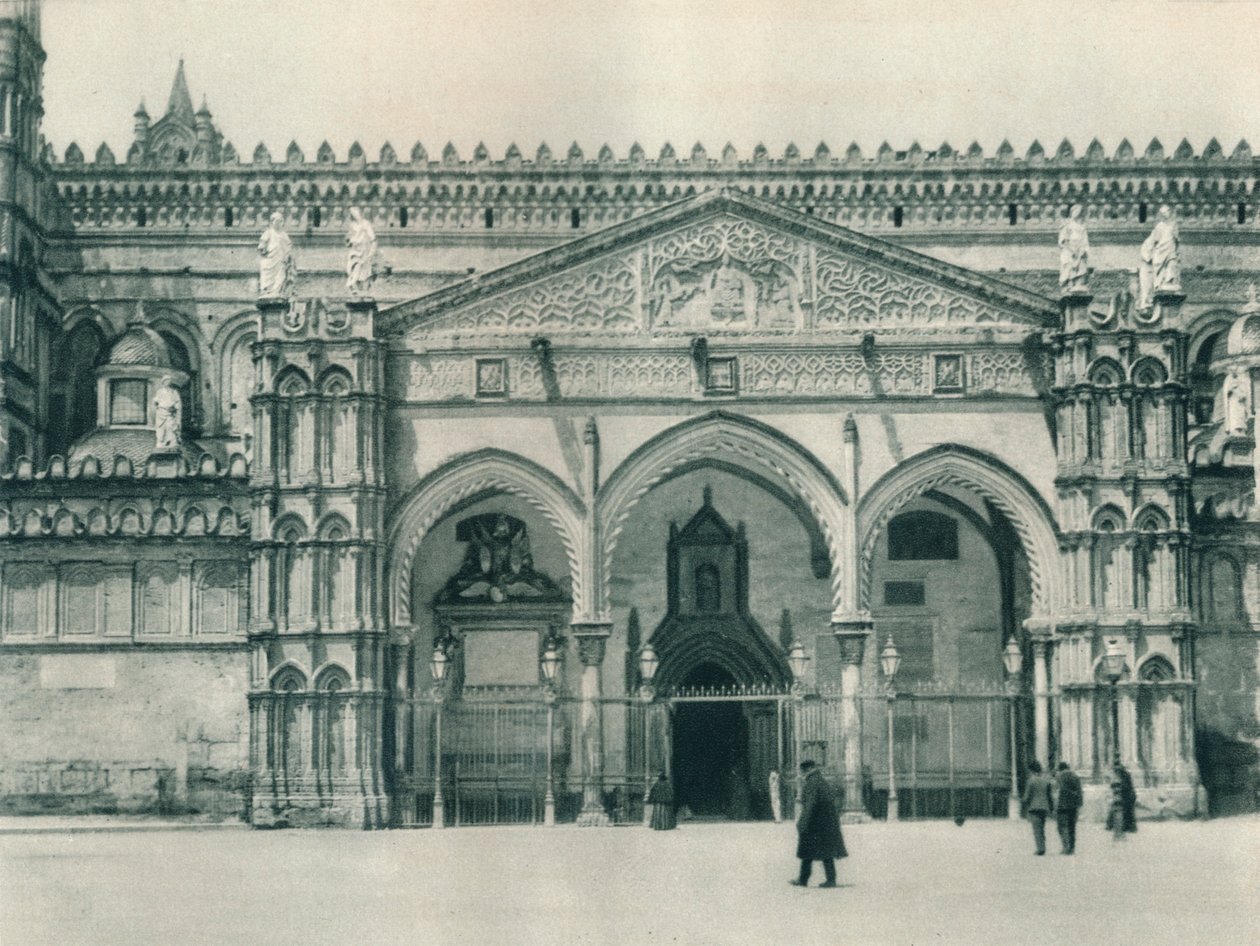 Entrée principale de la cathédrale, Palerme, Sicile, Italie, 1927 - Eugen Poppel
