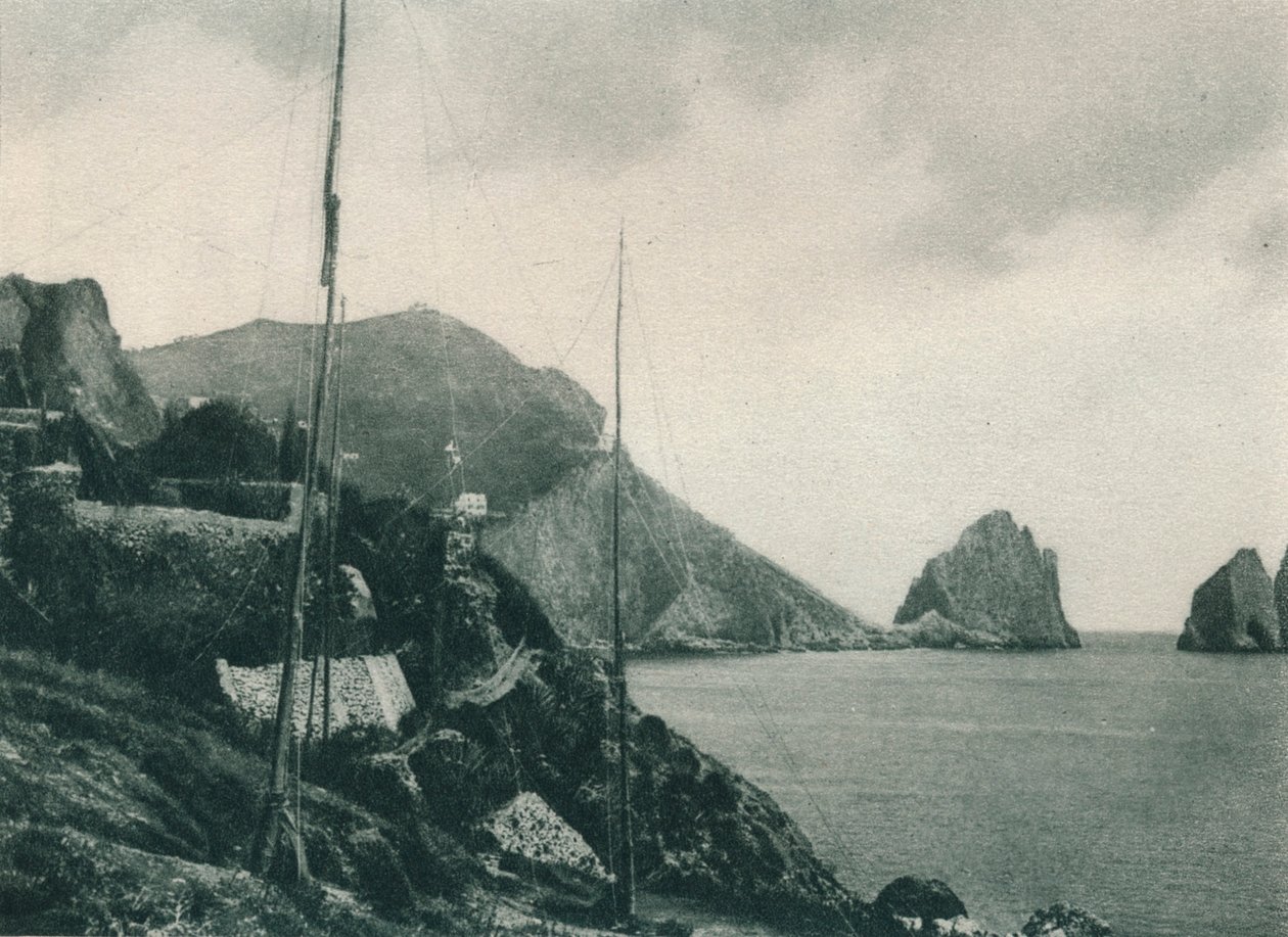 Marina Piccola avec filets de chasseurs, Capri, Italie, 1927 - Eugen Poppel