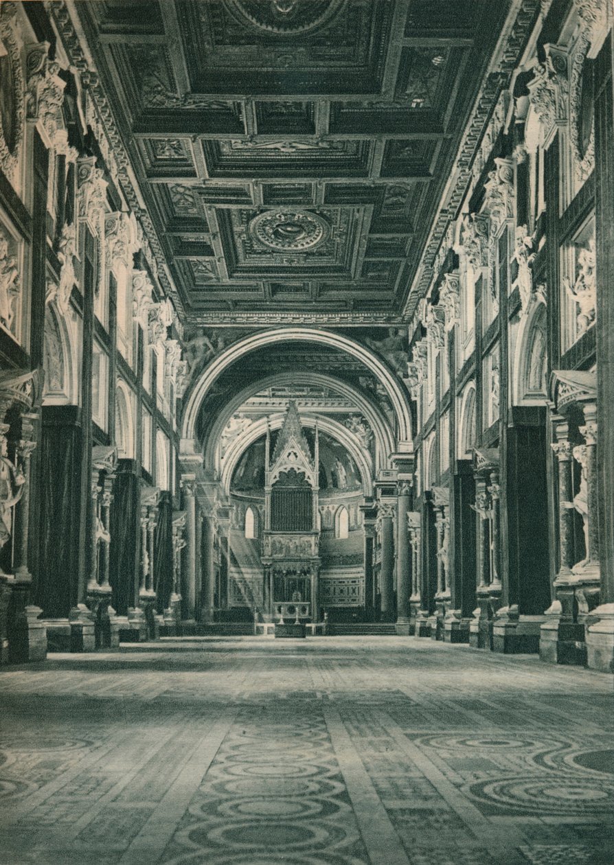 Nef de la basilique Saint-Jean-de-Latran, Rome, Italie, 1927 - Eugen Poppel