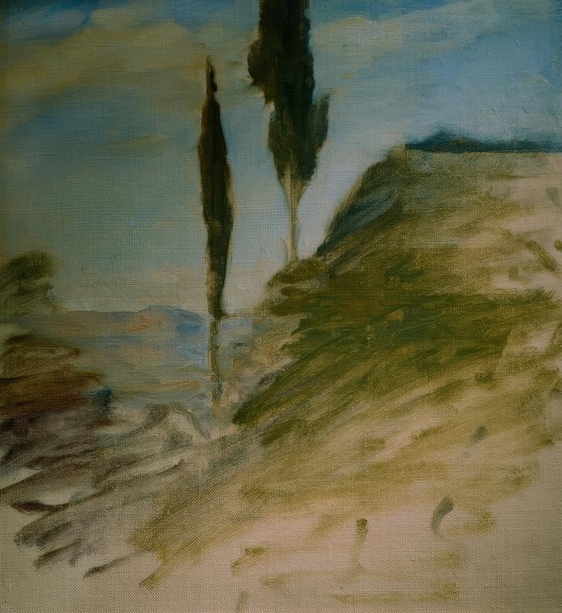 Deux cyprès, Esquisse - Eugen Prinz von Schweden