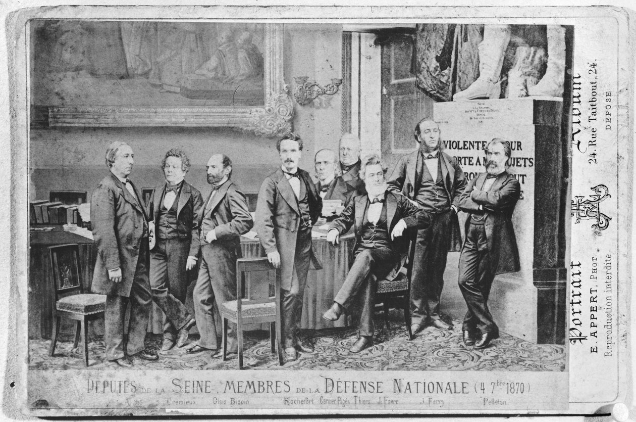 Députés de la Seine, membres du gouvernement de la Défense nationale le 4 septembre 1870, 1870 - Eugene Appert
