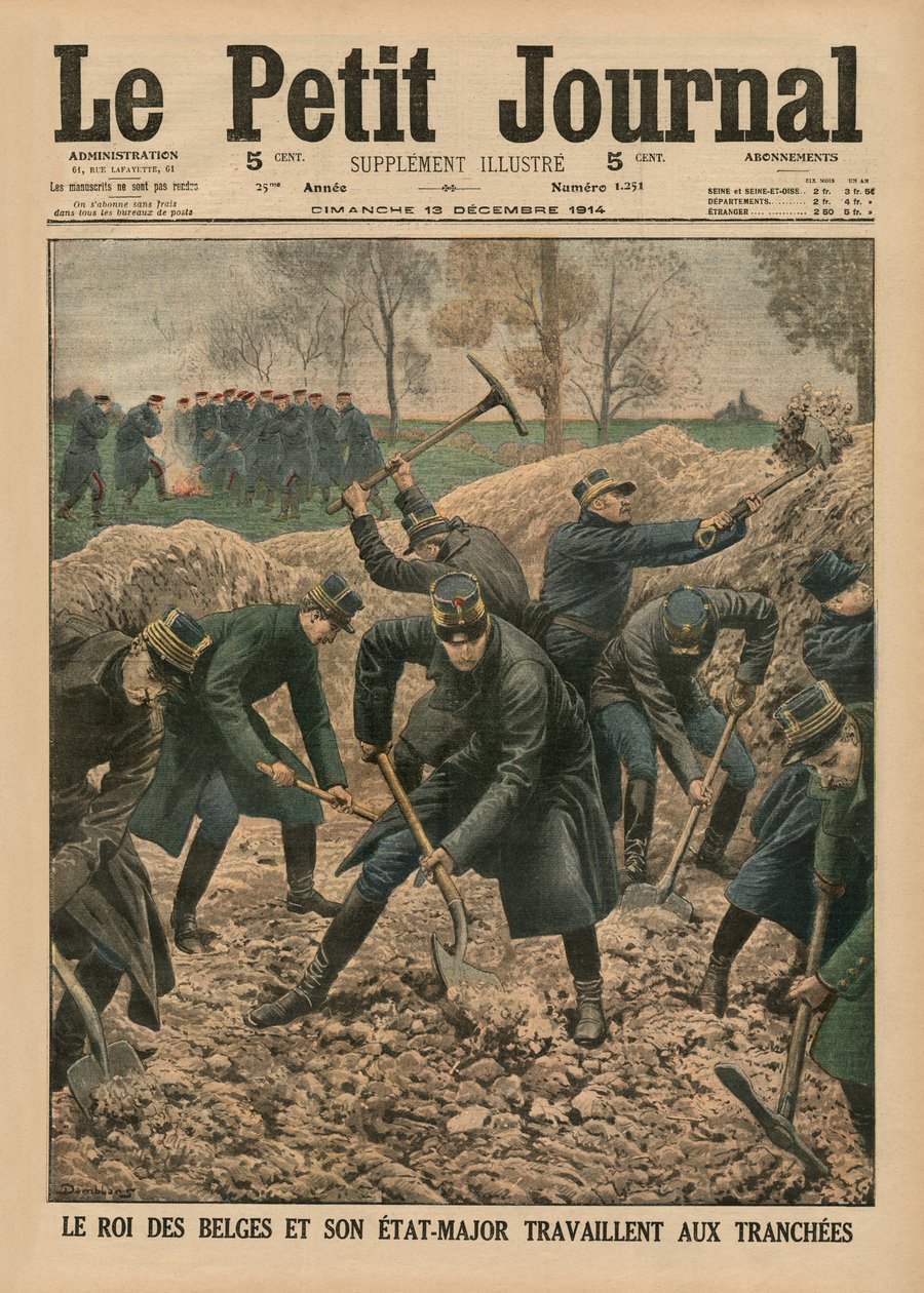 Le roi de Belgique avec ses officiers d