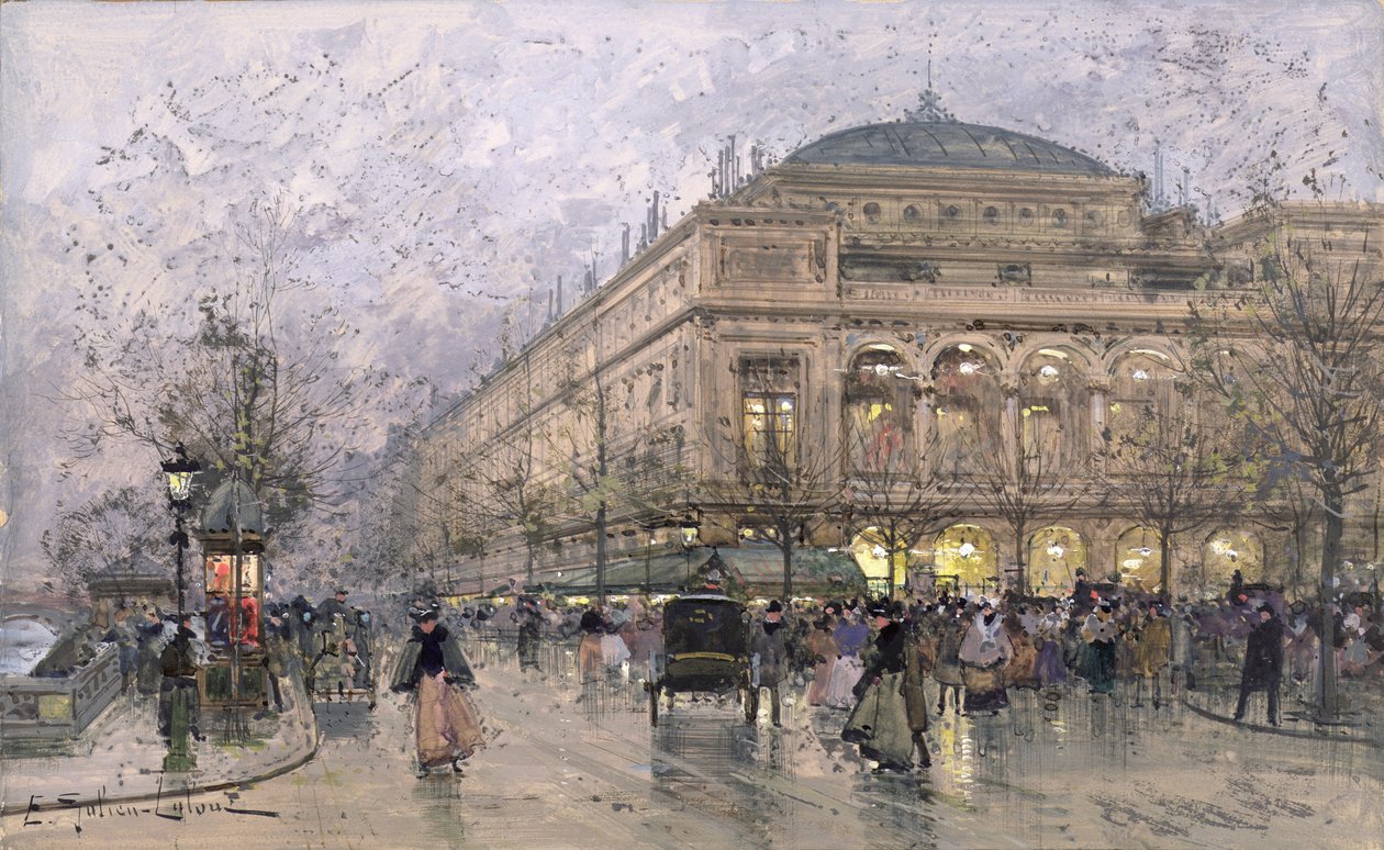 Scène de rue parisienne - Eugene Galien Laloue
