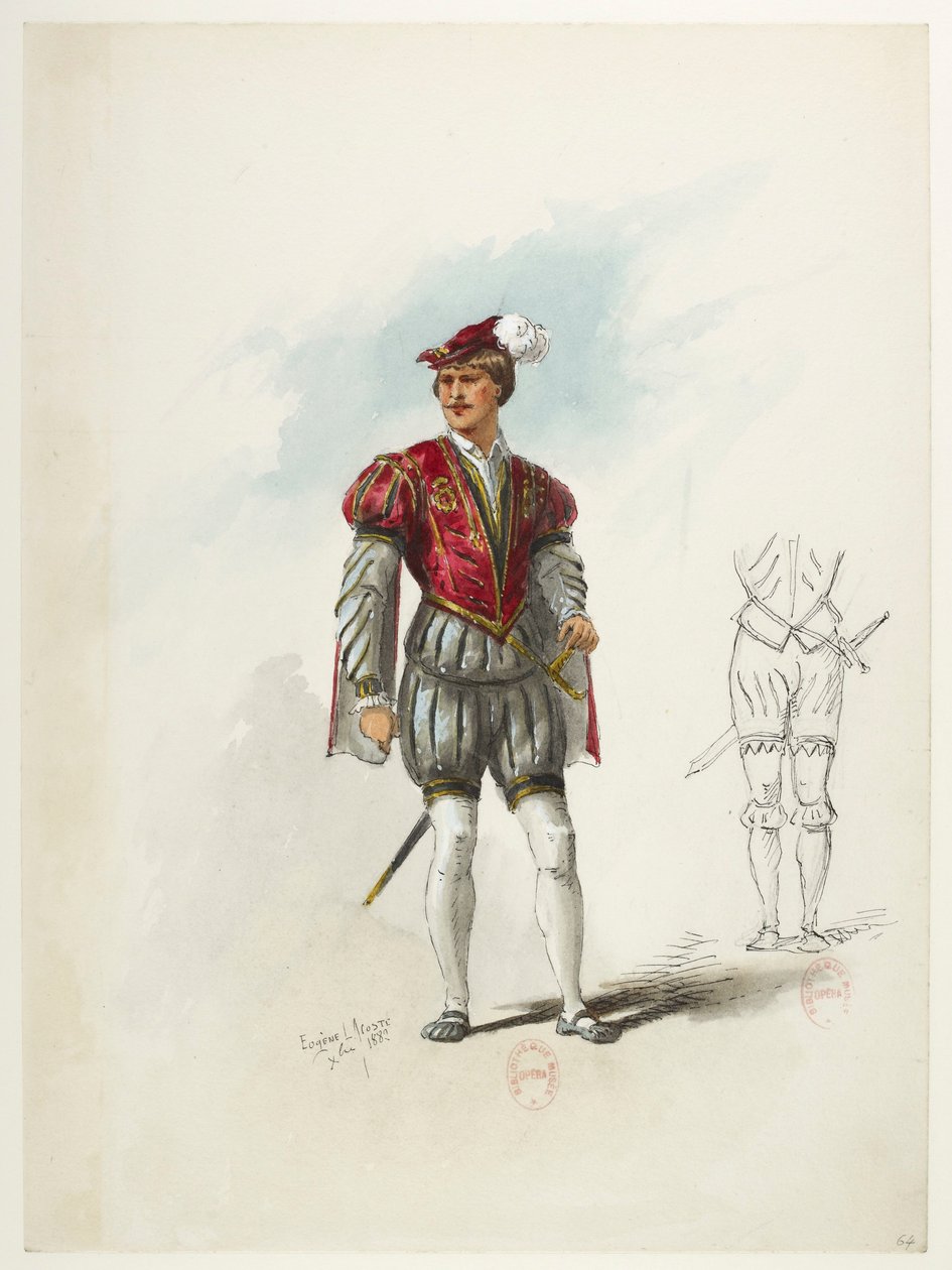 Saint-Saëns - Henry VIII - Maquettes de costumes - Lacoste - 64. Costume - Eugene Lacoste