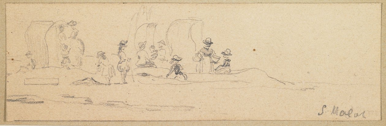 Scène de plage à Saint-Malo - Eugene Louis Boudin