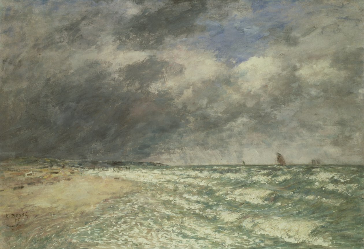 Temps venteux sur la mer, Deauville - Eugene Louis Boudin