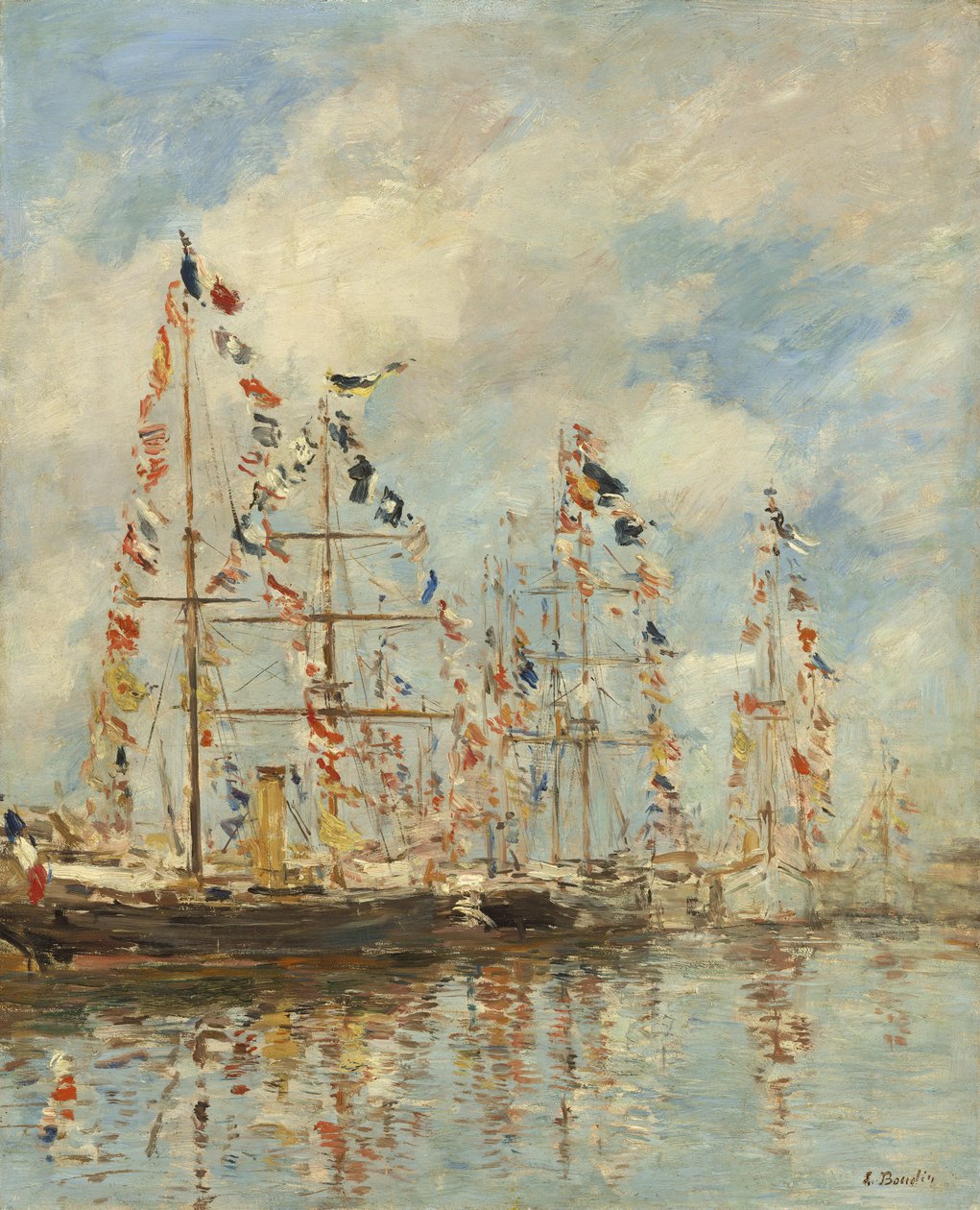 Bassin de yachts à Trouville-Deauville, c.1895-6 - Eugene Louis Boudin