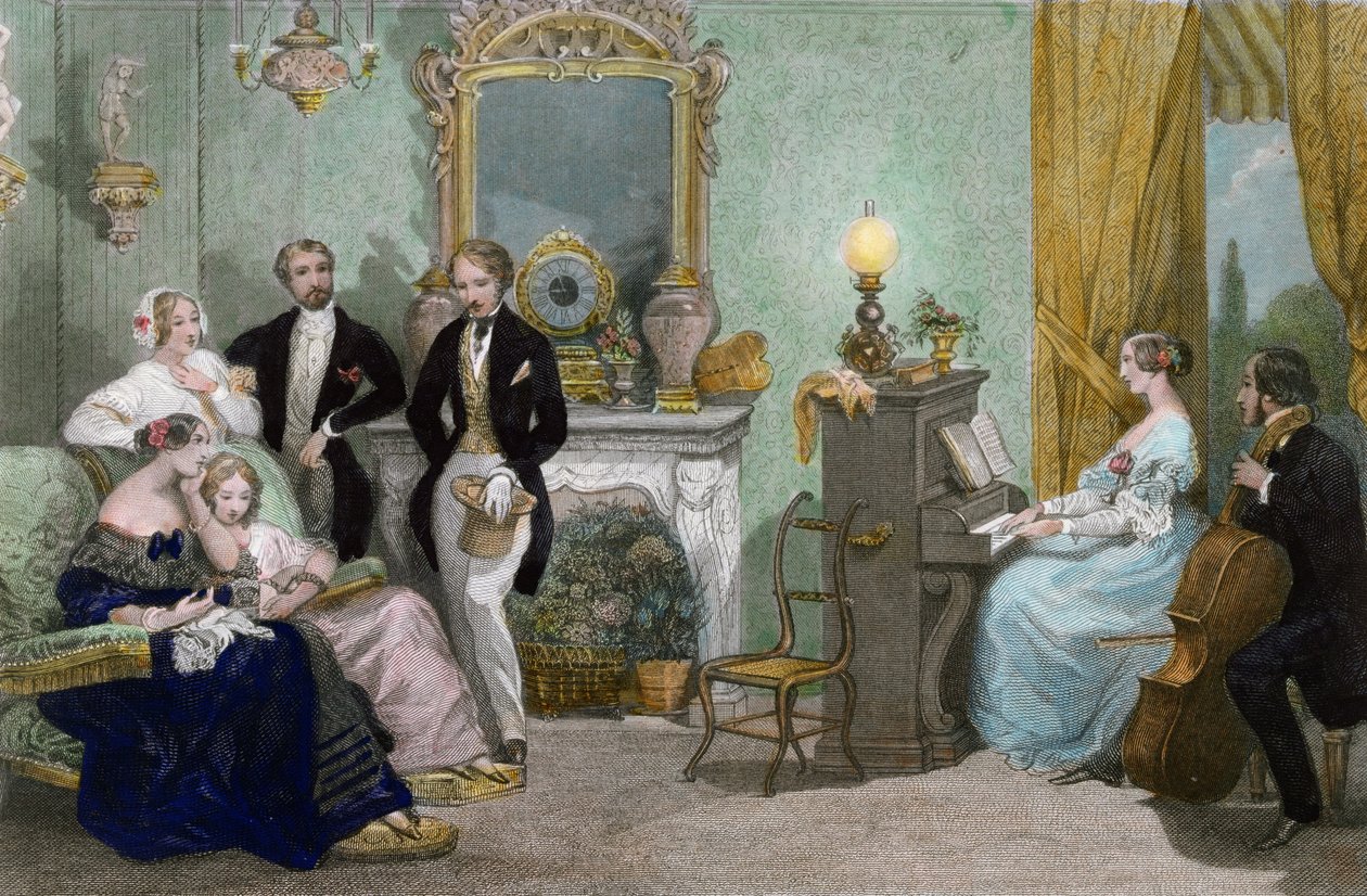 Un concert de famille, vers 1840 - Eugene Louis Lami