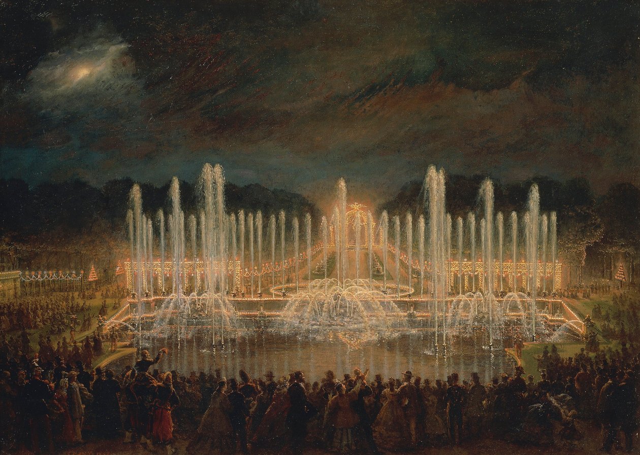 Nocturne à Versailles (Les grandes eaux à Versailles) - Eugene Louis Lami