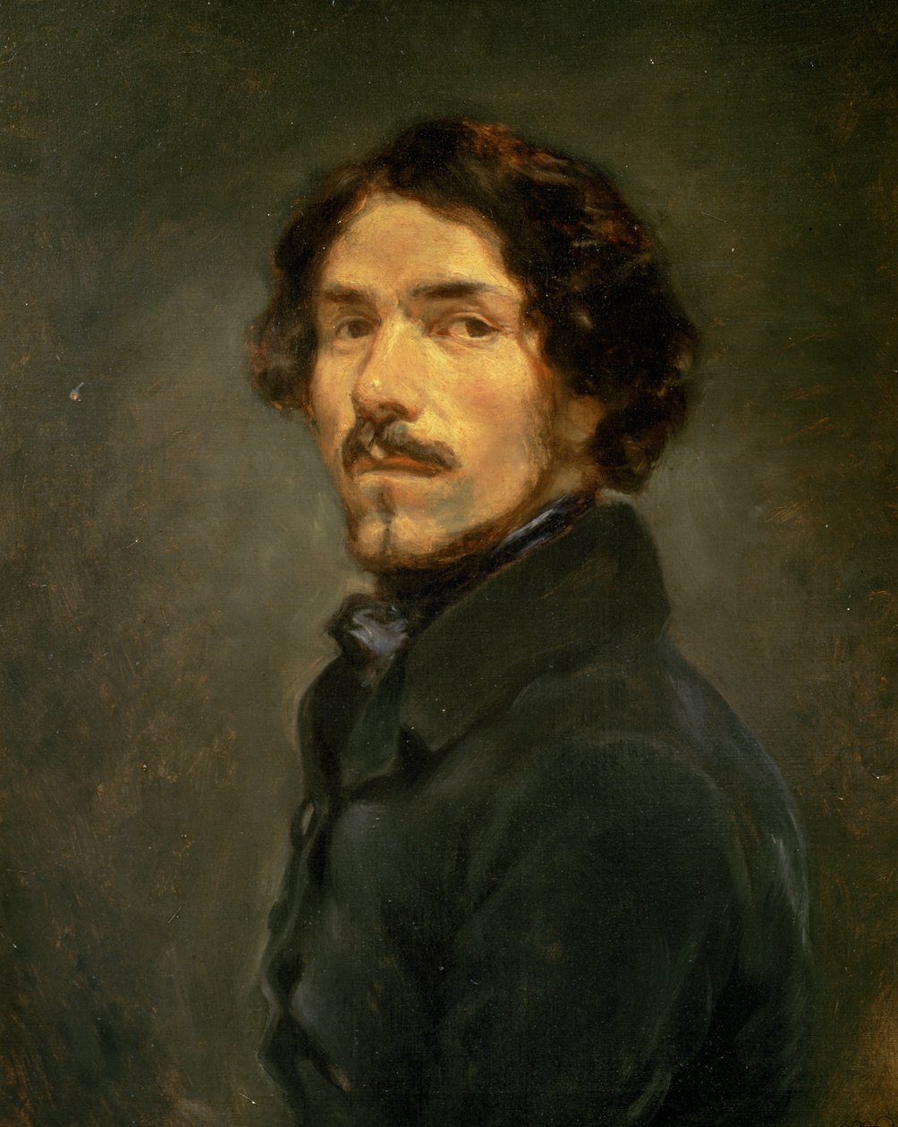 Autoportrait ... (peinture sur toile) - Eugene (1798-1863) (attr. to) Delacroix