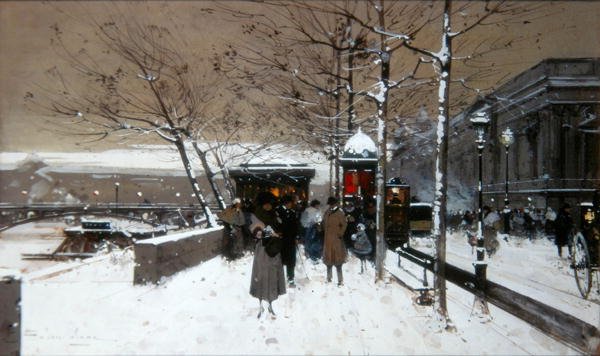 Quai de Seine - Eugene Galien-Laloue