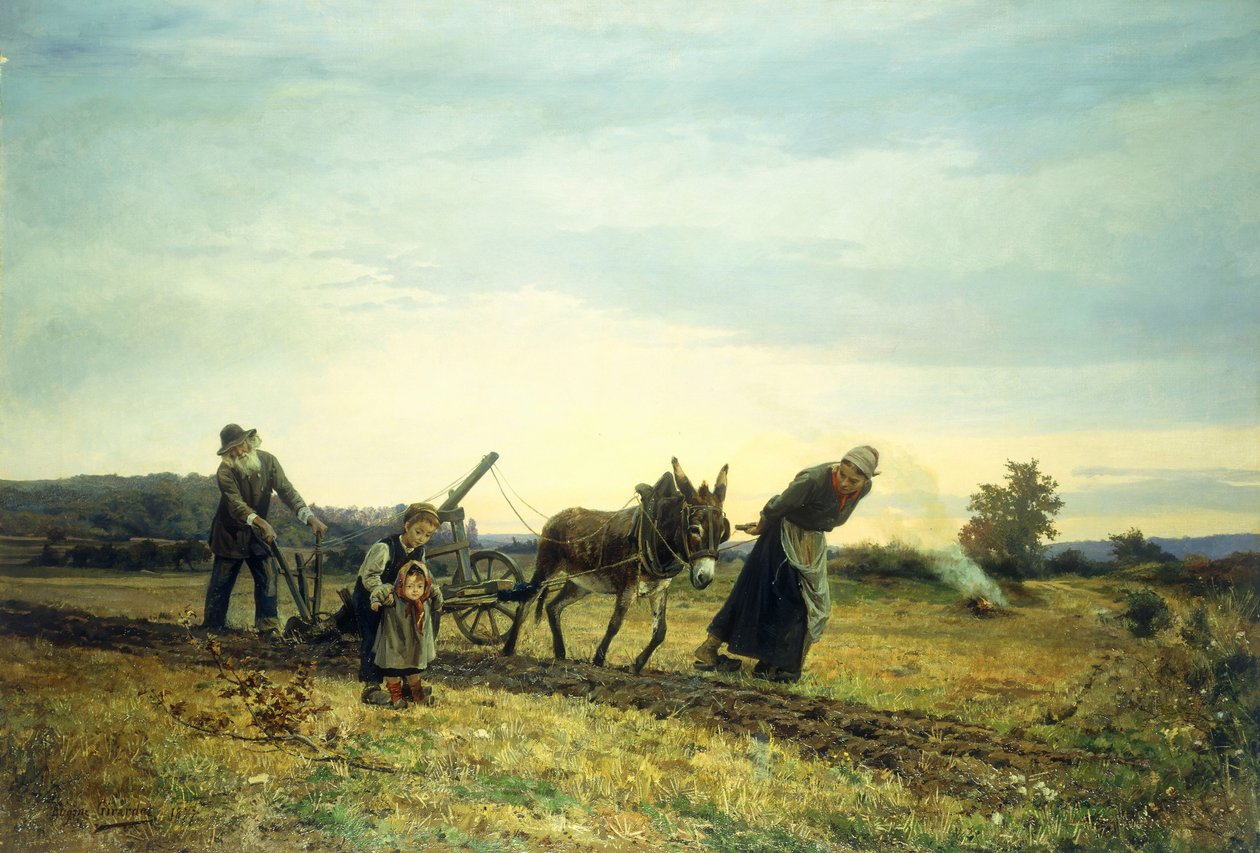 Labour des champs, 1877 - Eugene Alexis Girardet