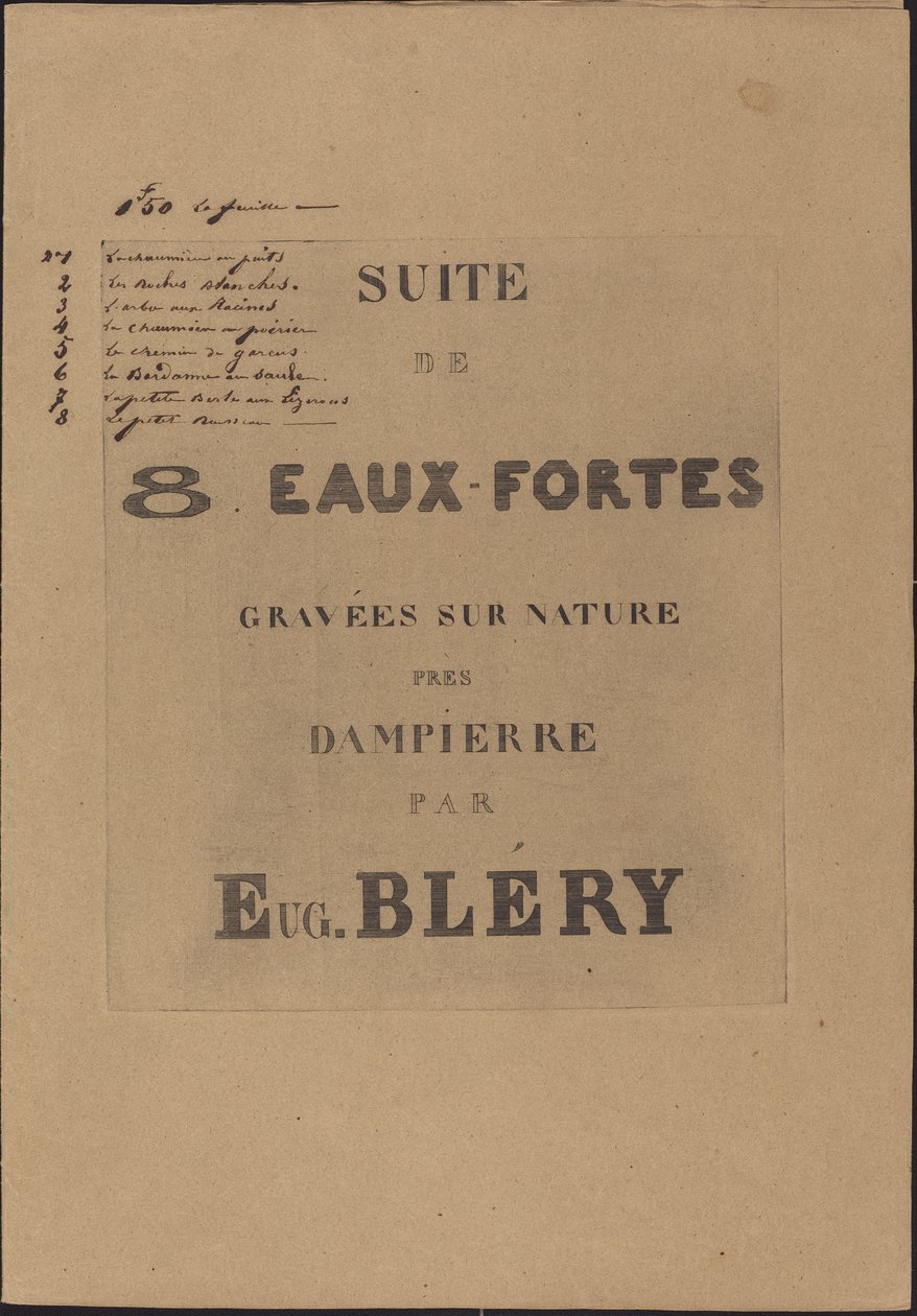 8 eaux-fortes gravées sur nature - Eugene Bléry