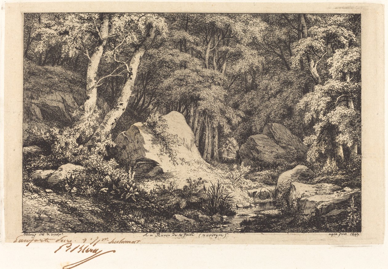 Au ravin de la faille, Auvergne, 1846 - Eugene Bléry
