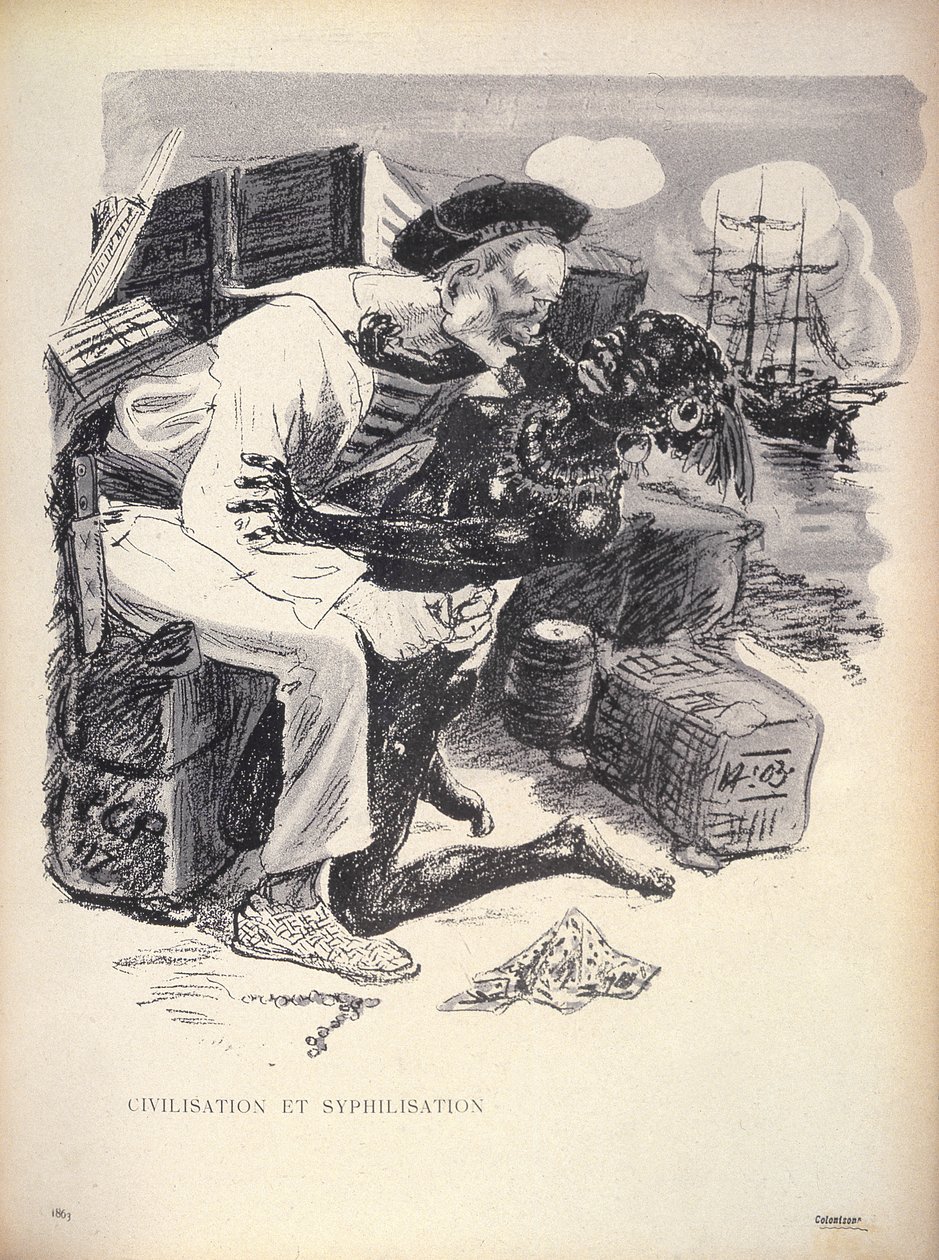 Civilisation et Syphilisation, p. 1863 gravé par Grandjouan de L